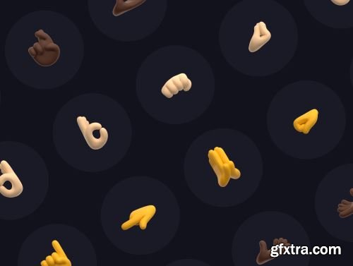 Gestures: 3D Emoji Pack Ui8.net