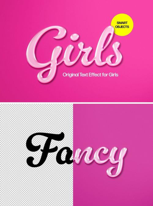 Girls Text Effect Mockup 642084868