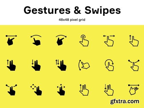 Gestures & Swipes Icons Ui8.net