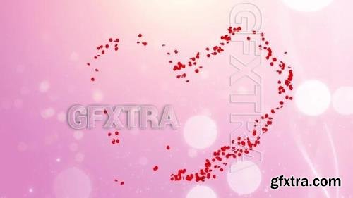 Red Rose Petals Heart Background Loop 1387168