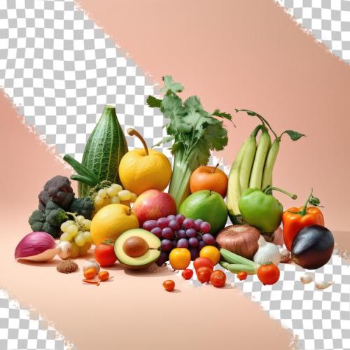 Premium PSD | Produce displayed on transparent background Premium PSD