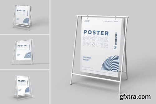 Advertising Hanging Poster Banner Mockup WAD36R8