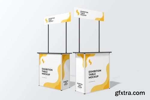 Exhibition Table Stand Mockup SLXPQVW