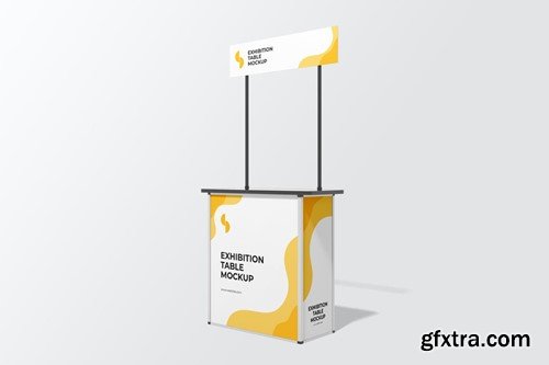 Exhibition Table Stand Mockup SLXPQVW