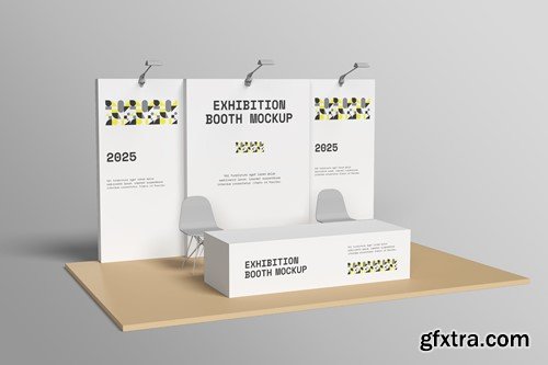 Exhibition Booth Minimalist Mockup MHVVPAC