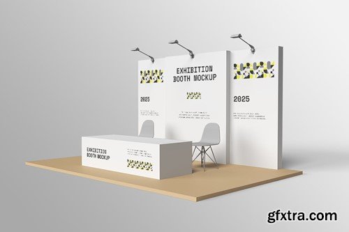 Exhibition Booth Minimalist Mockup MHVVPAC