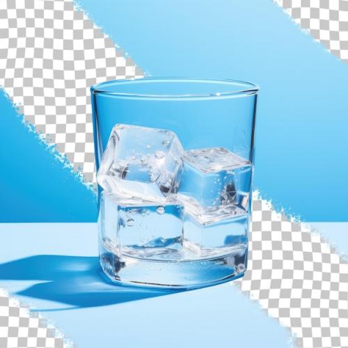 Premium PSD | Glass of water with ice cubes Premium PSD