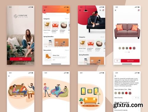 Furniture Design UI Kit Ui8.net