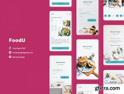 FoodU Ui kit Ui8.net