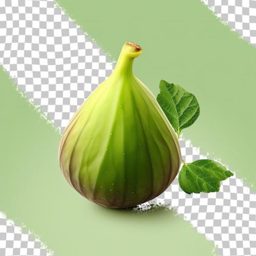 Premium PSD | Green fig fruit isolated on transparent background Premium PSD