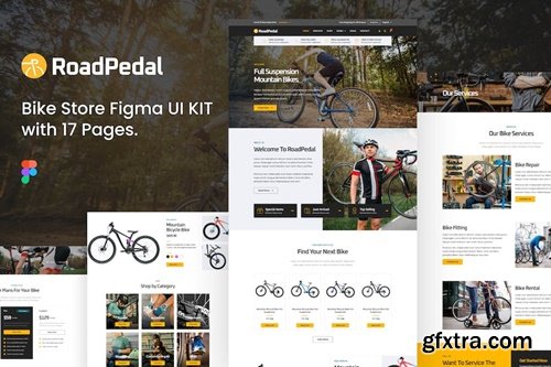 Bicycle Store Figma UI Kit Template - RoadPedal L2VR53M