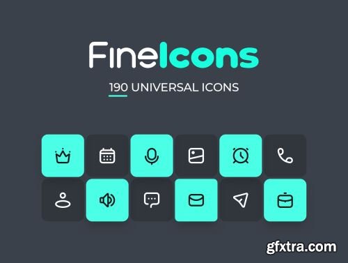 FineIcons Starter Pack Ui8.net