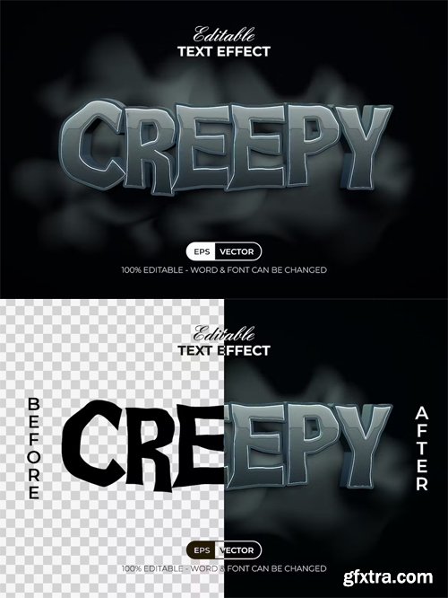 Creepy Text Effect Style