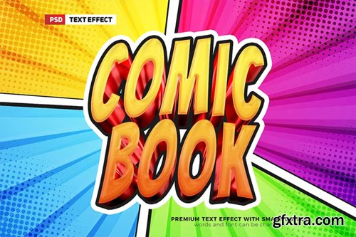 Comic Book 3D Editable Text Effect