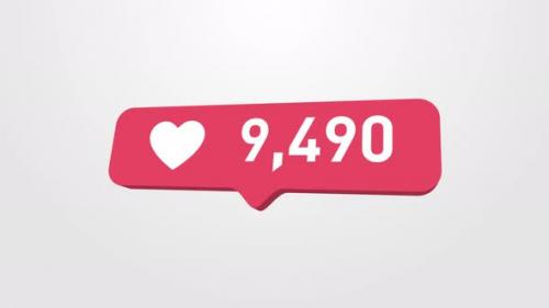 Videohive - Instagram Love Count Counter Counting Background - 48303177 - 48303177