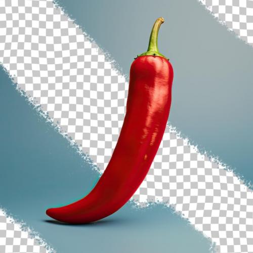 Premium PSD | Isolated red chili pepper on transparent background with path Premium PSD