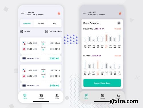 Flights UI Kit Ui8.net