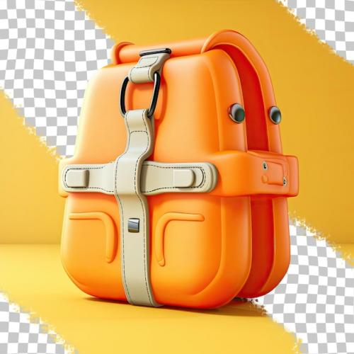 Premium PSD | Life saving equipment consisting of an orange buoyancy aid and a whistle used for emergencies transparent background Premium PSD