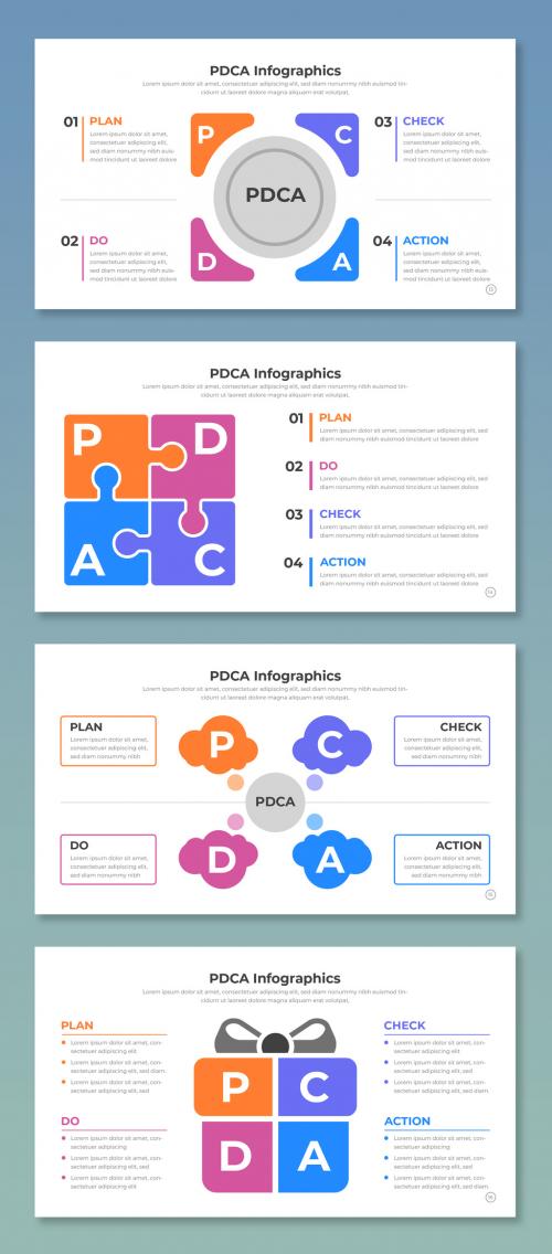 PDCA Business Infographic Template 640646468