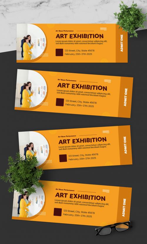 Brown Art Exhibition Event Ticket 635376946