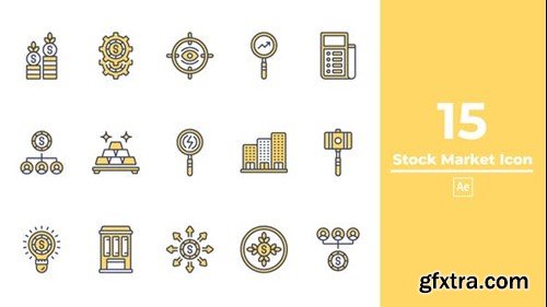 Videohive Stock Market Icon After Effect 48700515