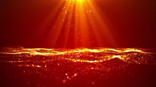 Videohive - golden red particle background animated design - 48305034 - 48305034