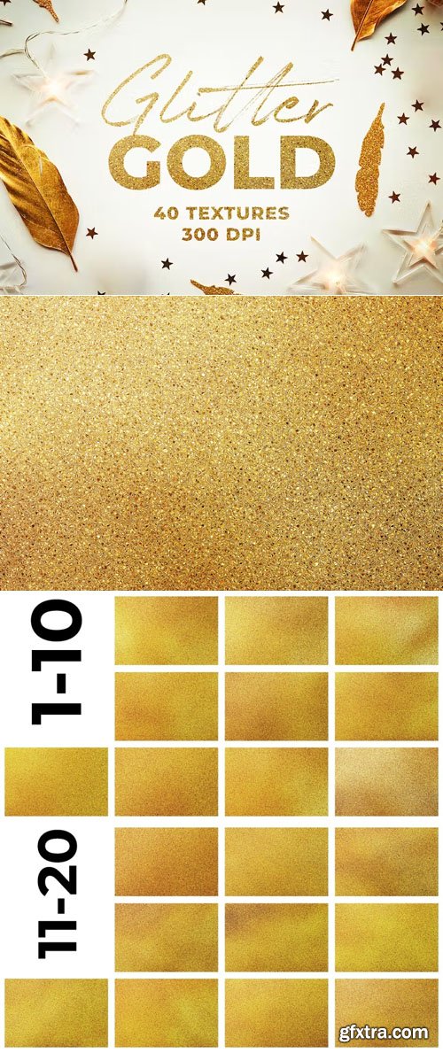 40 Gold Glitter Textures