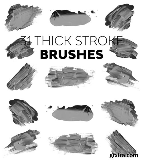 Thick Stroke Brushes for Photoshop