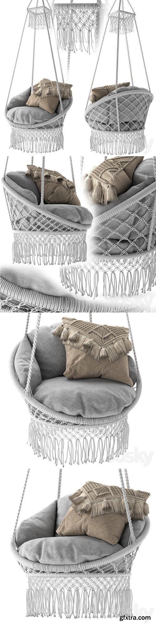 Deluxe Macrame Chair with Fringe