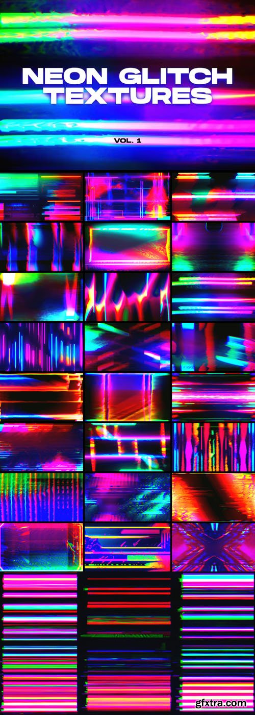 Neon Glitch Textures VOL.1