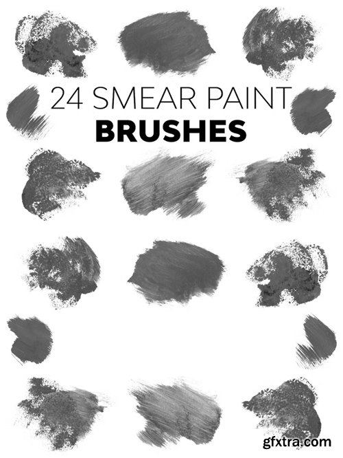 Smear Paint Brushes for Photoshop