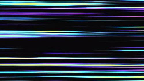 Videohive - Neon glitter horizontal line background animation design - 48305043 - 48305043