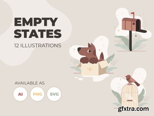 Empty States Illustrations Ui8.net