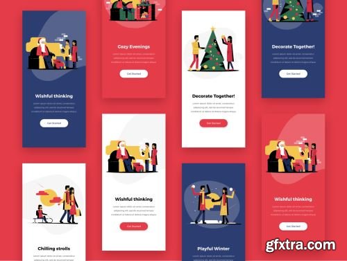 Festive Christmas Illustrations Ui8.net