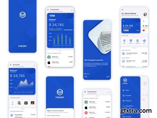 Fheory Financial iOS UI Kit Ui8.net