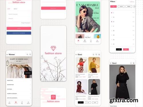 Fashion Store iOS UI Kit Ui8.net