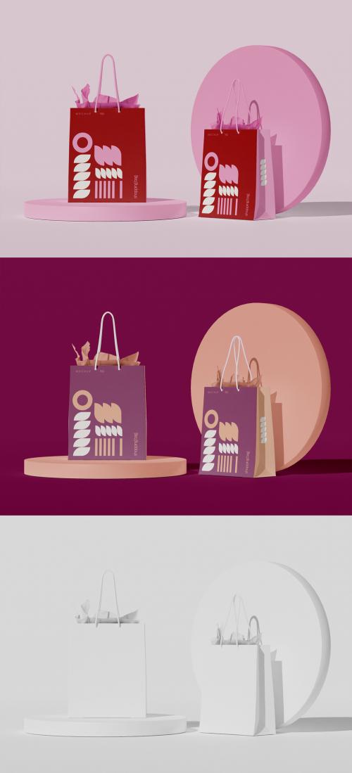 Two Paper Bag Mockup 641787997