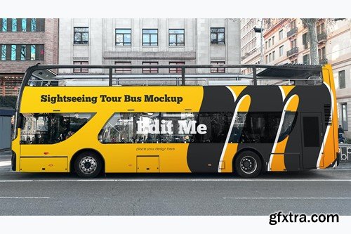 Sightseeing Tour Bus Mockup MLPMLWX