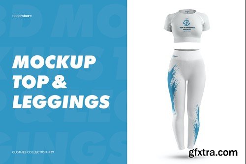 Sports Leggings and Top Mockup RFUAP6M