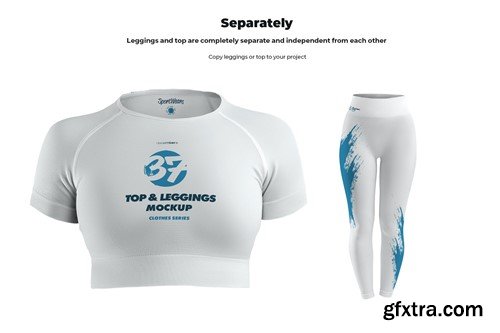 Sports Leggings and Top Mockup RFUAP6M