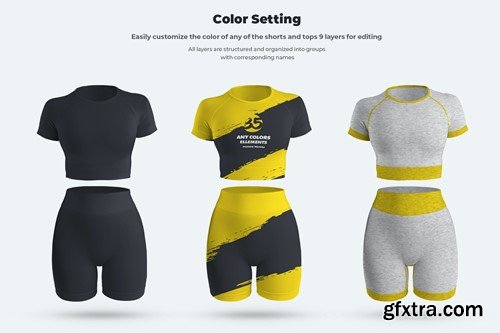 Sports Top and Shorts Mockup M4NEECB