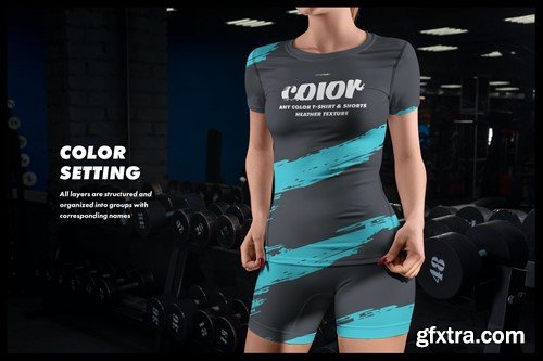 Sports T-Shirts and Shorts Mockup GQ8DGNZ