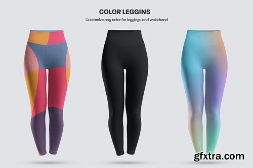 Mockup Sports Leggings With Wide Elastic Waist G9TG9TE