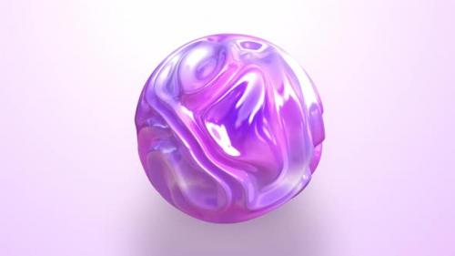 Videohive - Colorful 4K 3D Swirling Sphere on Gradient Backdrop. Dynamic Liquid Motion Graphics. - 48316100 - 48316100