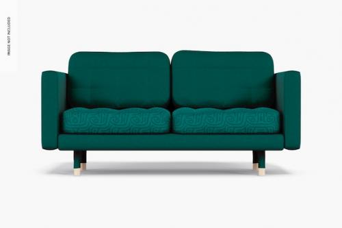 Premium PSD | Upholstered sofa mockup, front view Premium PSD