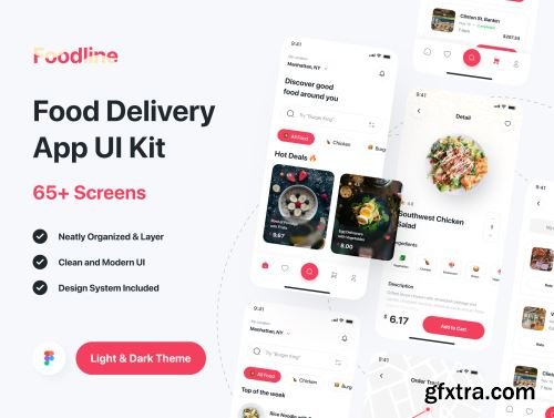 Foodline - Food Delivery App UI Kit Ui8.net