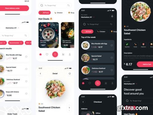 Foodline - Food Delivery App UI Kit Ui8.net