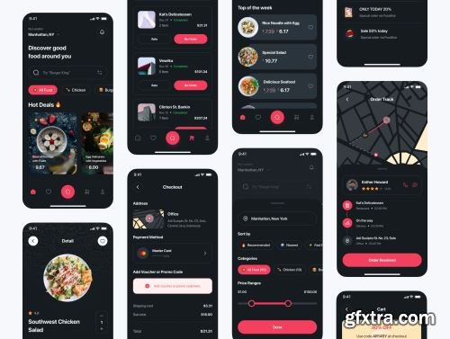 Foodline - Food Delivery App UI Kit Ui8.net