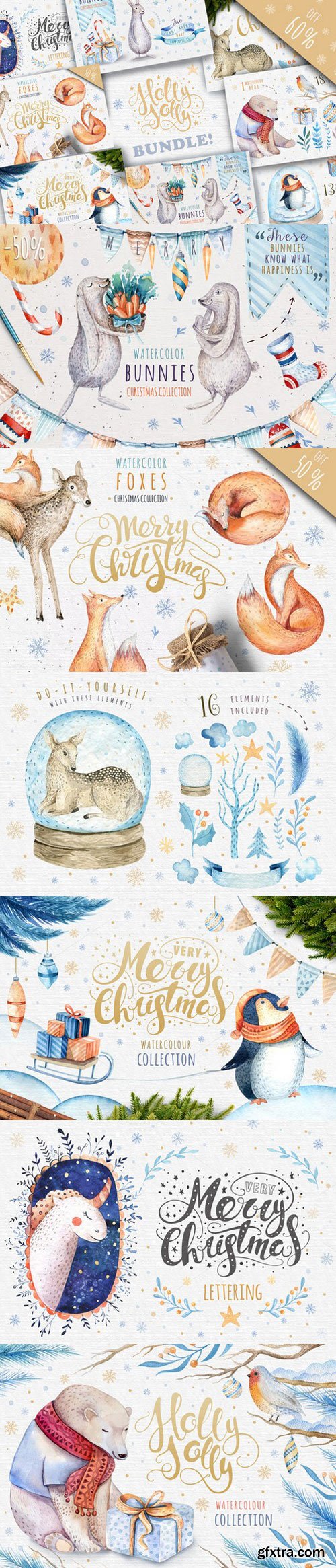 Watercolour Christmas BUNDLE!