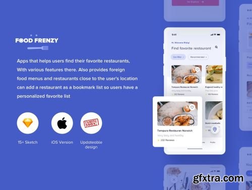 Food Frenzy - UI Kit Ui8.net